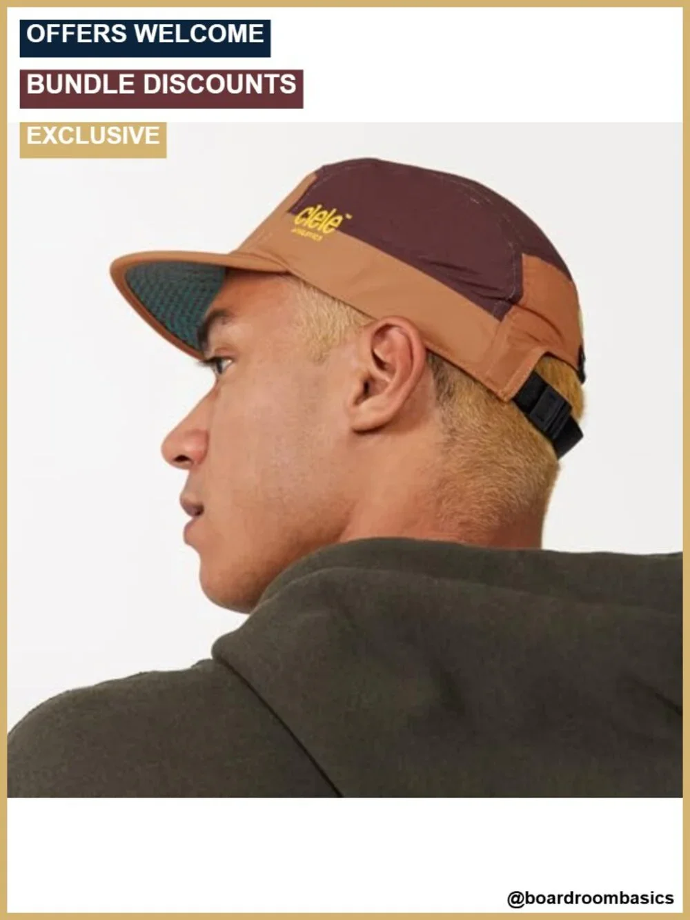 Ciele Athletics GOCap Carbon RCC - Recycled Polyester 5-Panel Running Hat UPF